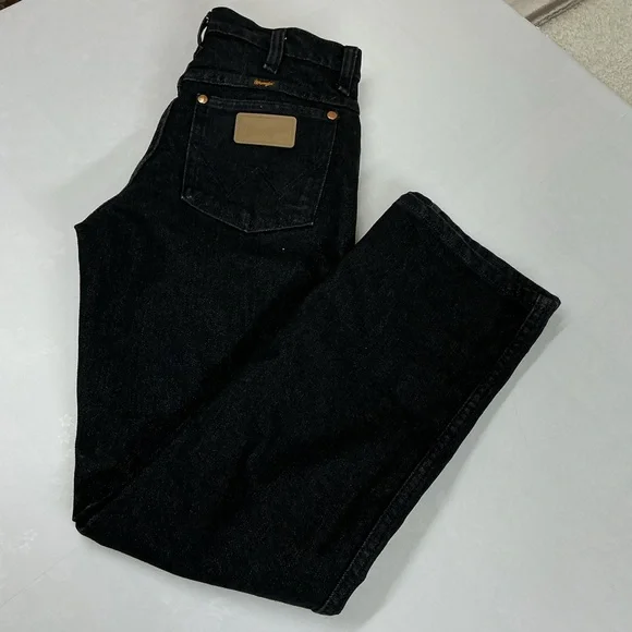 Wrangler Black Straight Leg Jeans - Picture 1 of 5